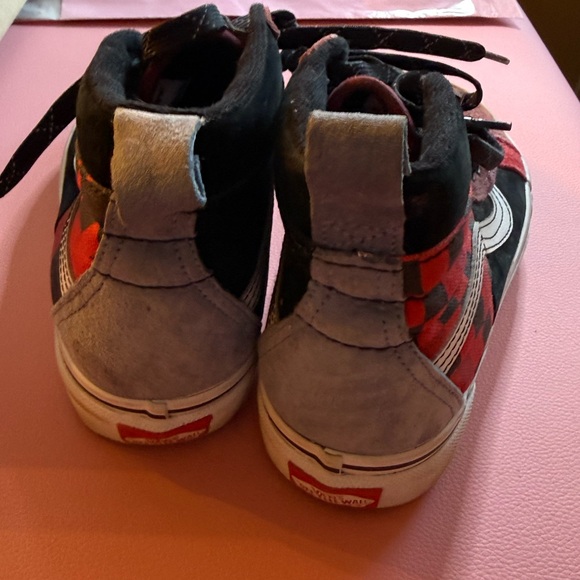 Vans Kids High-Top Sneakers - Red, Black, and White - Picture 4 of 5